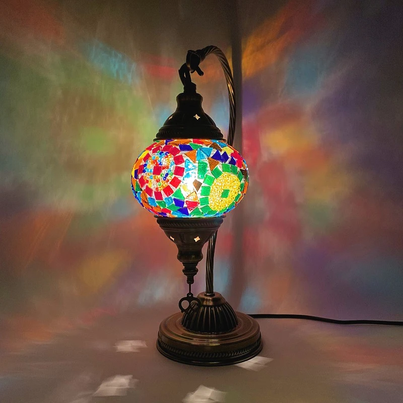 حزمة مواد مصباح طاولة بجعة تركية ذاتية الصنع لفريق استوديو الفسيفساء لتدفئة الوالدين والطفل للزوجين مصنوعة يدويًا #2