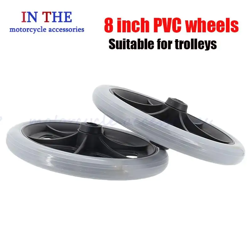 8 Inch Solid Tire Wheelchair Front Walker Accessories Replacement Universal Wheel for Wheelchairs Heavy Duty Wear Resistant