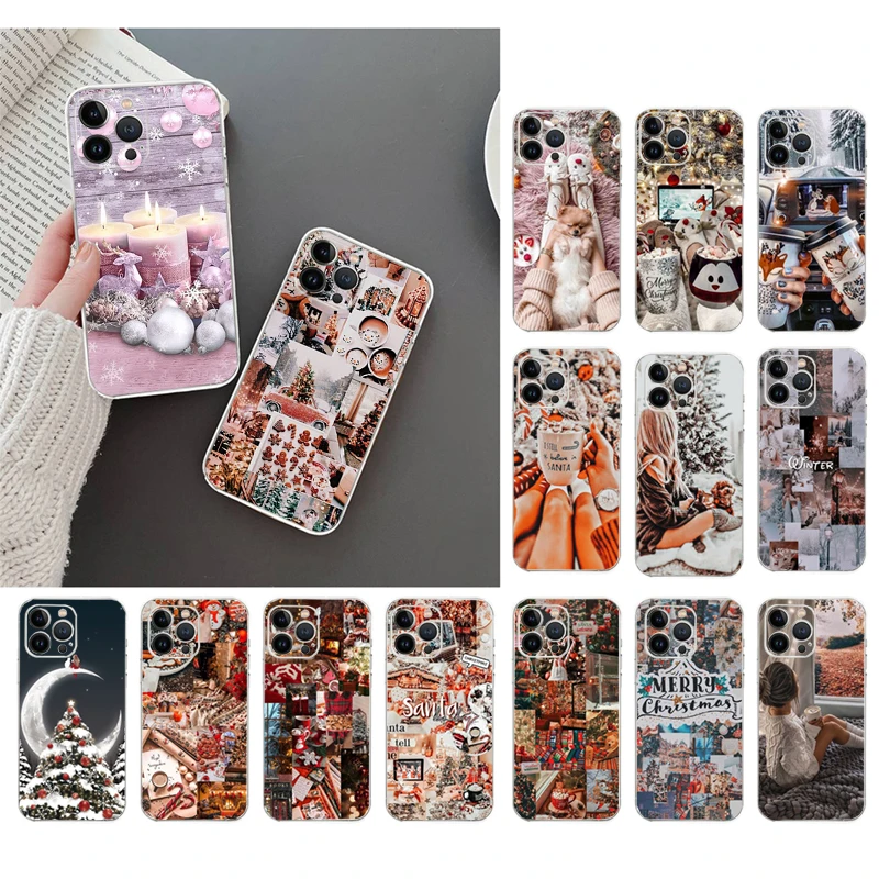 حافظة هاتف آيفون 17ProMax Air 16 15 14 13 Pro Max 15 16 Pro 15Plus Christmas Art #5