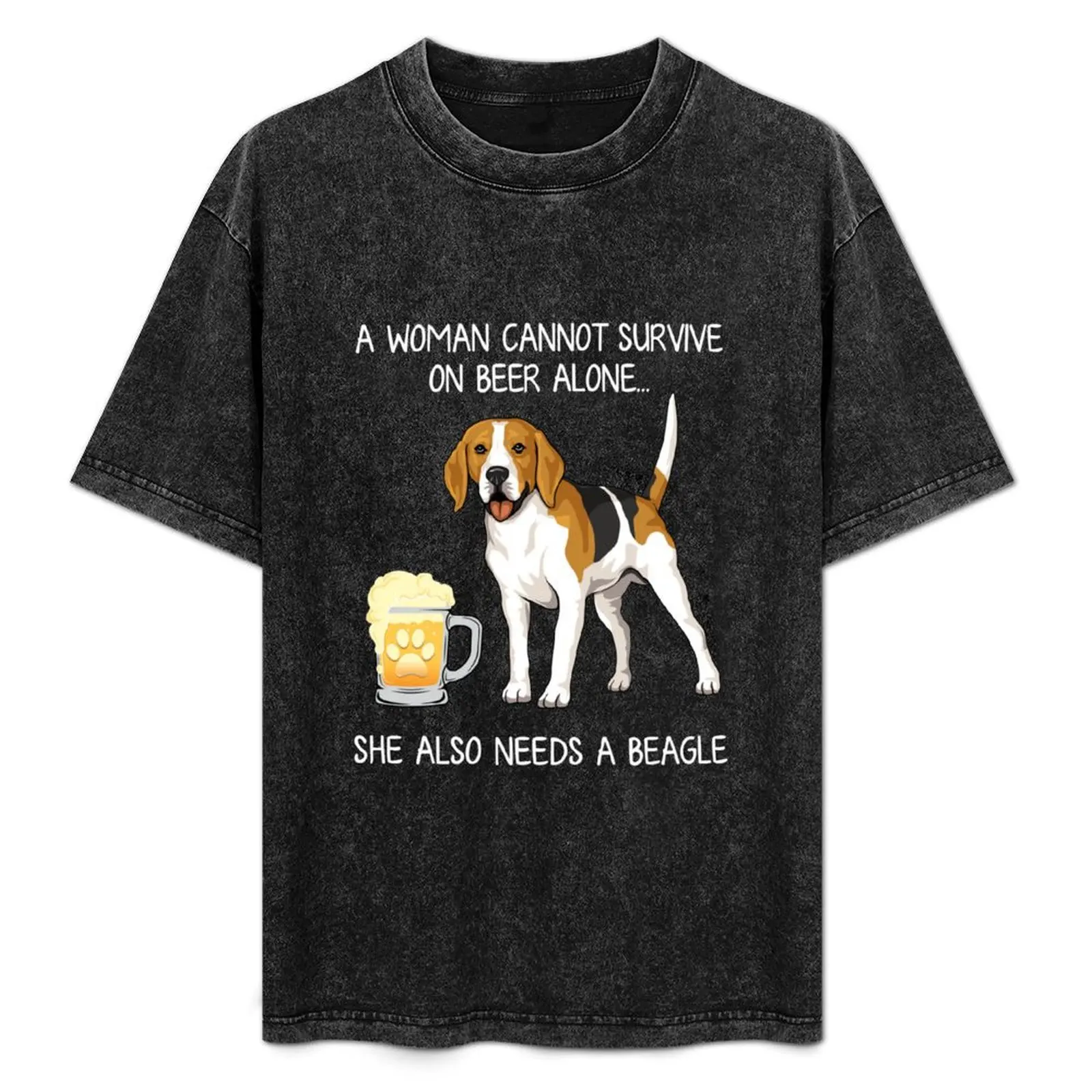 

Beagle Mom and Beer Funny dog gift T-Shirt man t shirts cotton printed t shirts for man T-Shirt