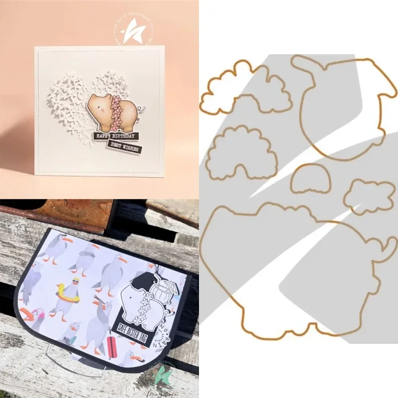 Wal mit Papierbooten, Wohnwagen-Stempel und -Schablonen – Neuheit 2026 für Scrapbook, Tagebuch, Dekoration, Prägeschablone, DIY-Grußkarten