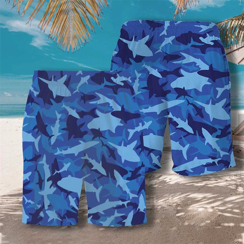 Marine animals Graphic Beach Shorts Mens 3D Printed Surfing Board Shorts Summer New Swimsuit Hawaiian Oversized Trunks  Shorts