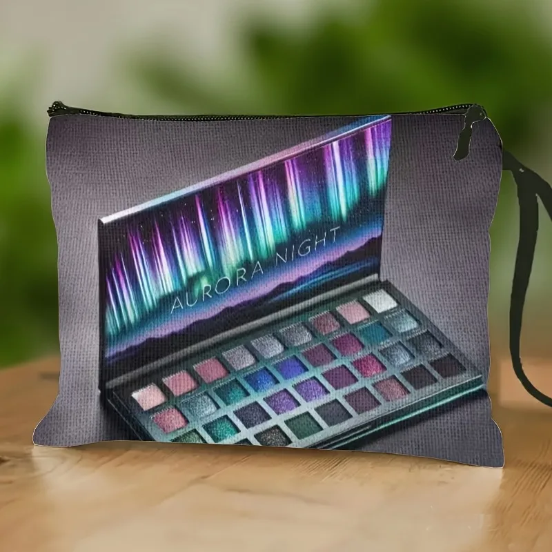 AURORA NIGHT Aurora Eyeshadow Palette Makeup Bag, a Must-have for Fashionable Makeup Enthusiasts and Travel Essentials, Featurin