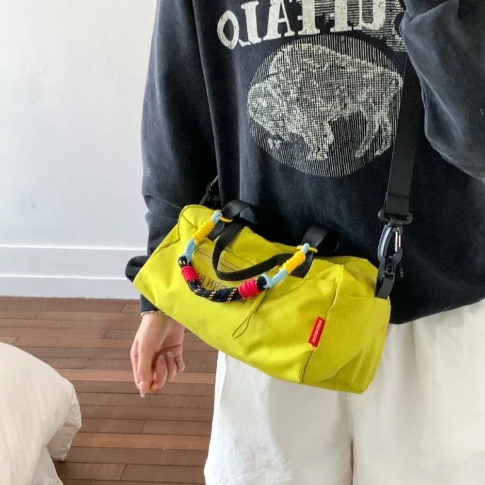 

Корейская простая легкая сумка для боулинга, нейлоновая сумка через плечо с регулируемым ремешком для отдыха, повседневные женские сумки большой вместимости, спортивные сумки