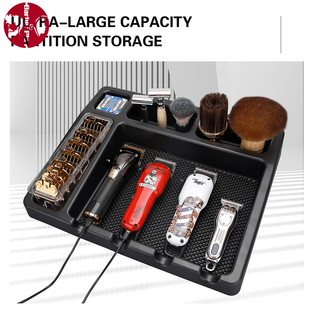 

Professional Hairdressing Clipper Tray Hair Trimmer Holder Box Barbershop Clipper Organizer Case Salon Haircut Tools Accessories