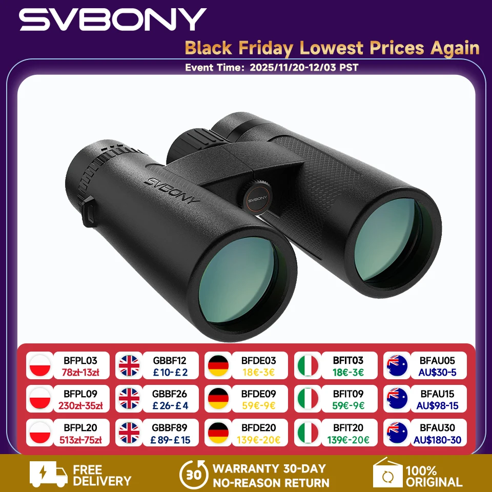 yZ[zSvbony SV202 AbvO[hꂽLp ED oዾ 8x32/8x42/10x42 Bak4 vY IPX7 hh܃o[hEHb`OLvp