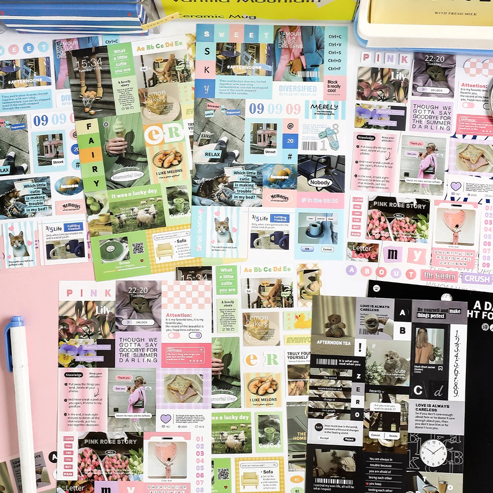 16Packs/Veel Een Triviale Verhaalserie Retro Label Sticker