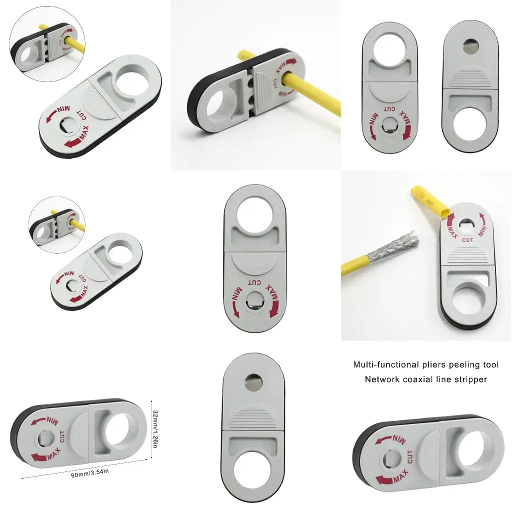 Ergonomic Cable Stripper With Automatic Depth Adjustment Safe Insulation Removal for Ethernet Coaxials and Copper Wire