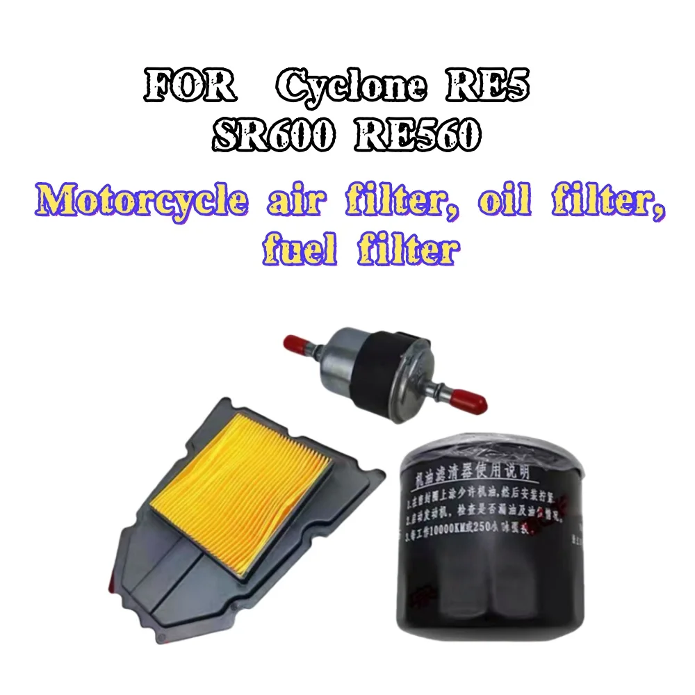 Filtro de aire para motocicleta Para Ciclón RE5 SR600 RE560, filtro de aceite, filtro de combustible, accesorios originales