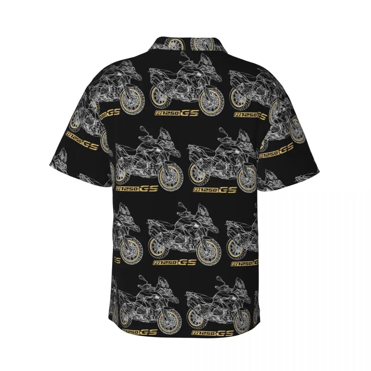GS 1250 R 1250 Adventure Motorcycle Men's Shirts Hawaiian Short Sleeve Shirt Casual Lapel Tops for Summer Beach