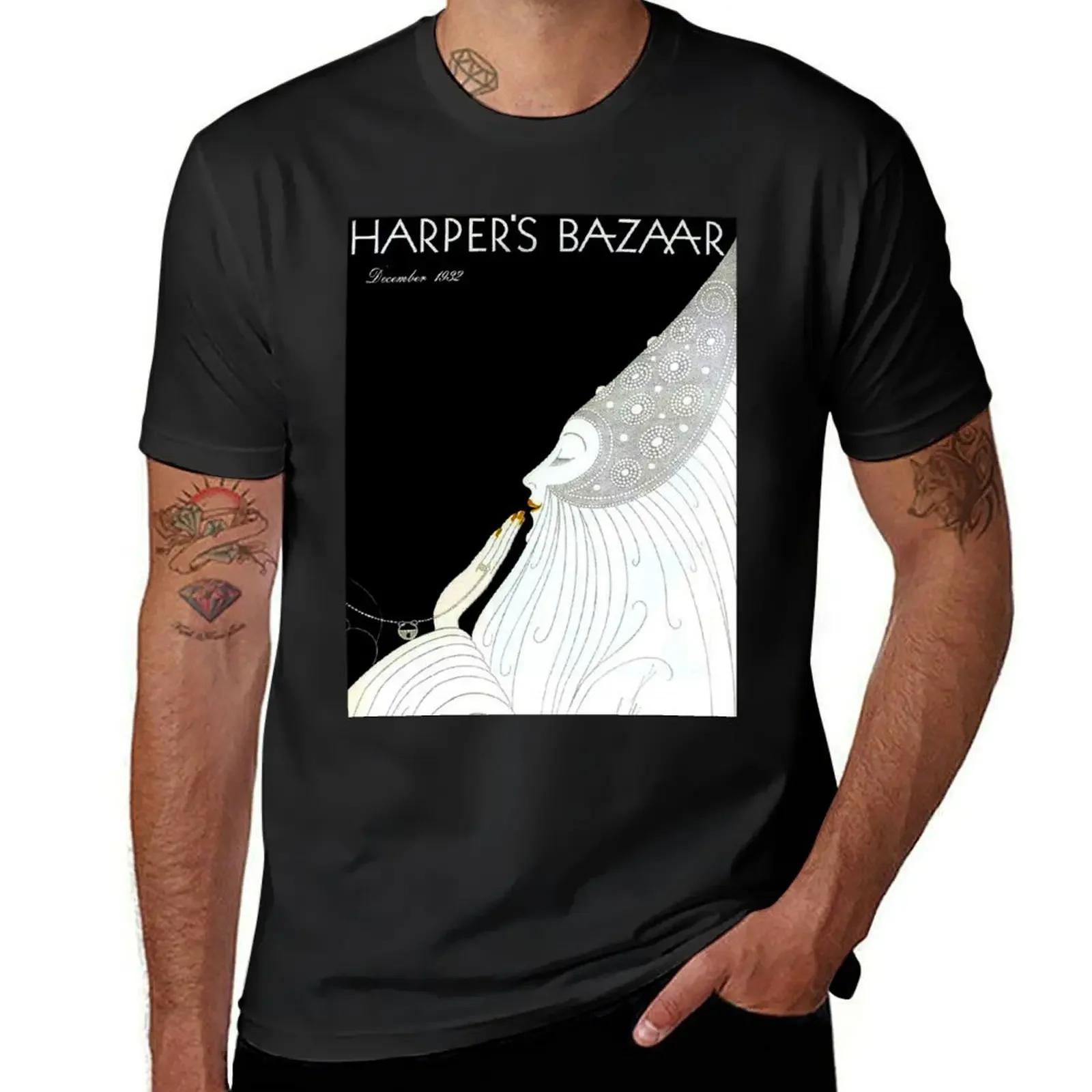 HARPERS BAZAAR : Vintage 1932 Magazine Advertising Print T-Shirt cute tops customs design your own mens graphic t-shirts