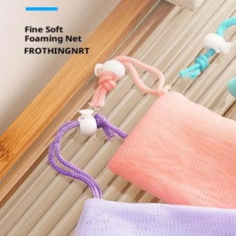 

2/3 шт. сетчатые пенящиеся мешки для мыла, очищающее средство для лица, пенопластовый мешок на шнурке, пузырчатая пена для душа, чистящие средства для мытья тела для ванны