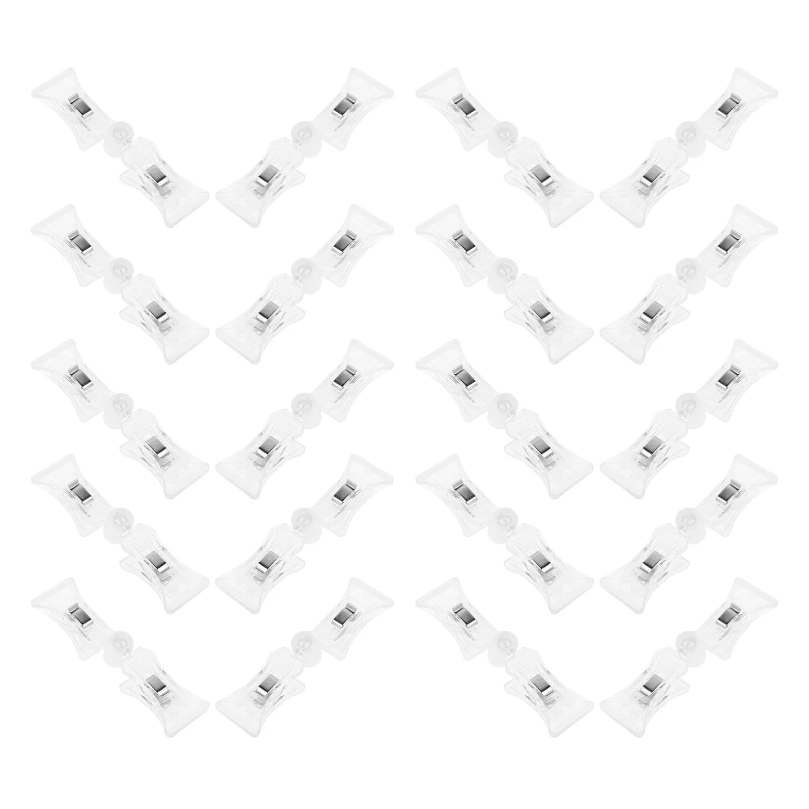 20pcs Clear Rotating Ad Clip For Shelf Sign Holder Adjustable Angle Plastic Price Tag Clip Installation Retail Display