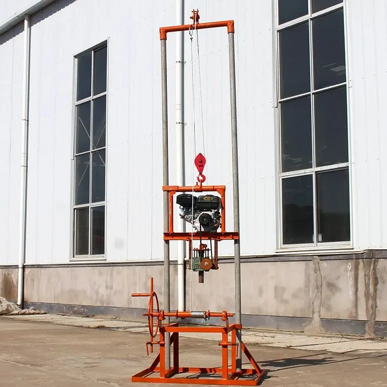 

Customized 80m Deep Water Well Borehole Drilling Machine Small Portable Petrol Diesel Mini Manual Drilling Rig Hot Sale