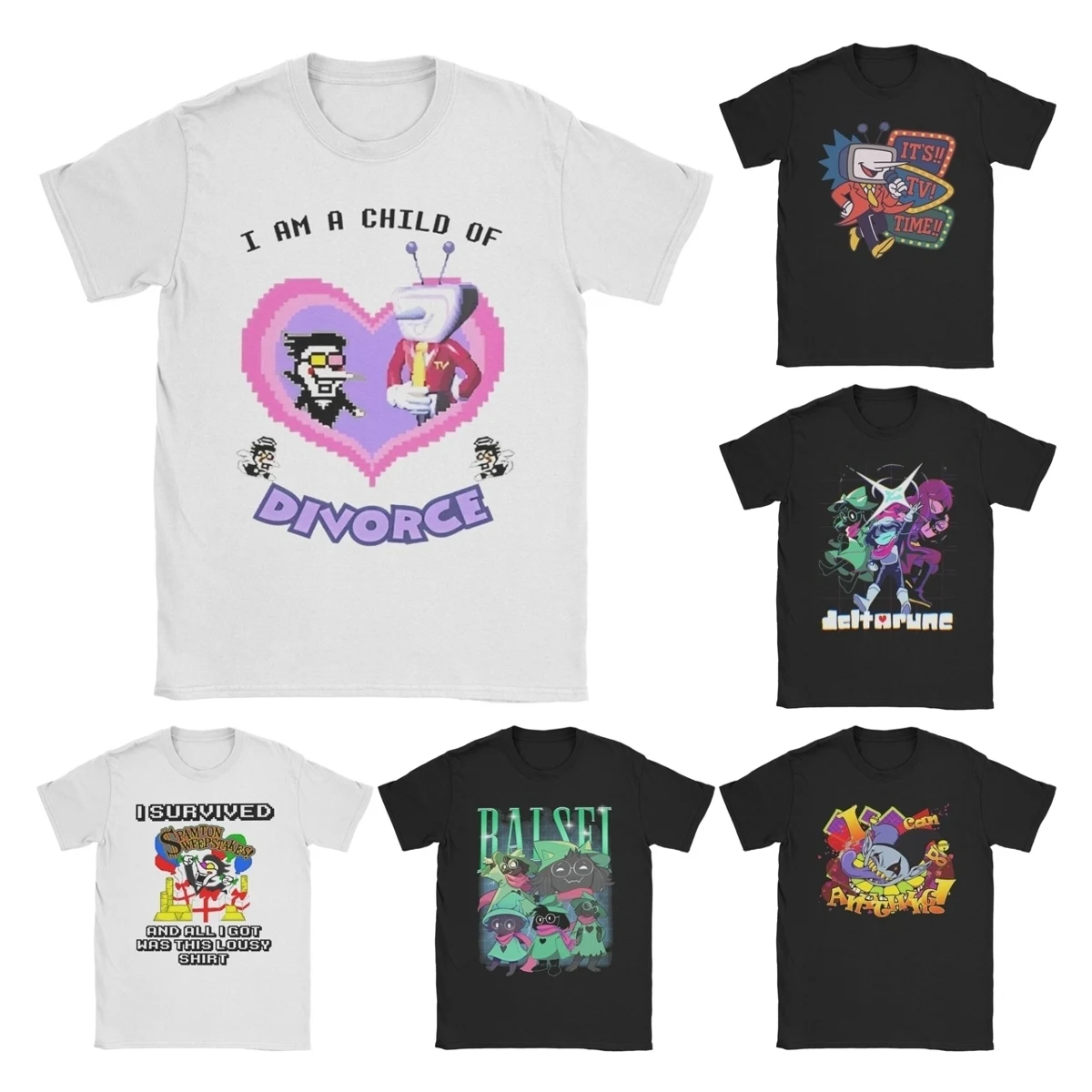 

Забавная футболка Deltarune для мужчин и женщин, футболки с рисунком, хлопковая одежда It's TV Time