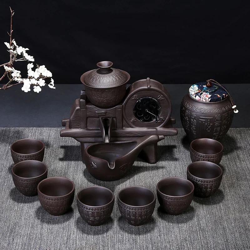 Gaiwan Kung Fu Chinese Tea Set Complete Set Luxury Puer 6 Person Tea Set Afternoon Ceremony Vintage Juego De Te Tableware