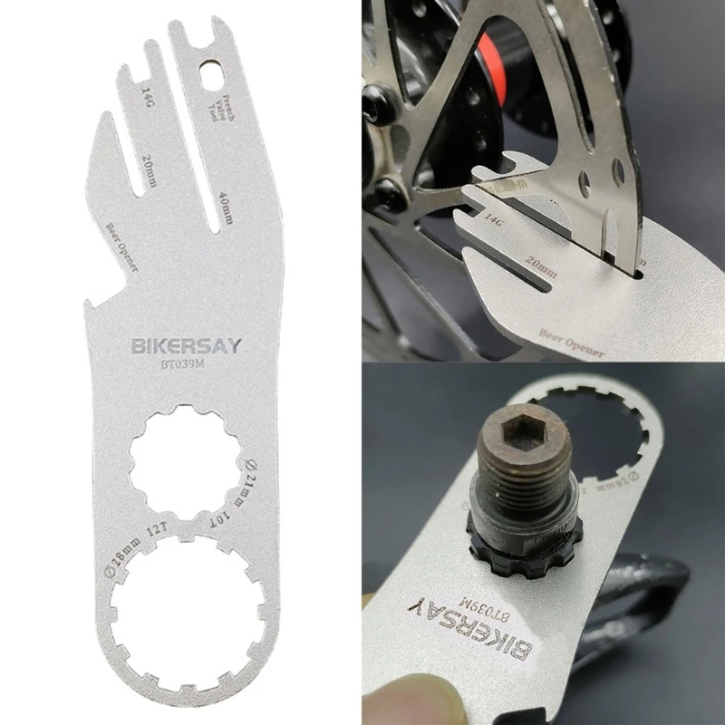 Multi-Functinal Bike Disc Rotor Alignment Tool Truing Wrench Bike Brake Disc Adjuster Flattening Correction Repair Tool