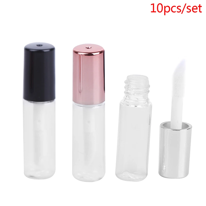 Tubos vacíos de brillo de labios, tubo de bálsamo labial, contenedor de cosméticos, 1,5 ml, 10 unids/set