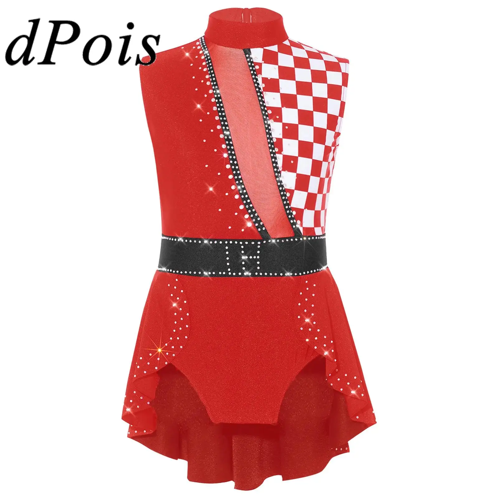 Girls Circus Clown Outfits Cosplay Dance Leotard Drum Majorette Ringmaster Fancy Dress Halloween Carnival Performance Costume view 2
