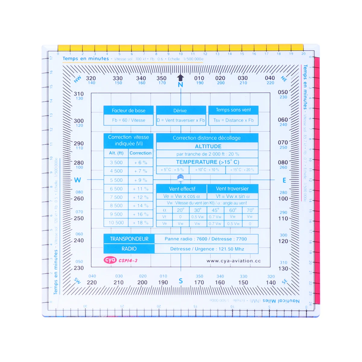 Plastic Ruler Square Scale Flying Ruler 12 Inch Transparent Anti Rust Compass Function for Students Carpenters