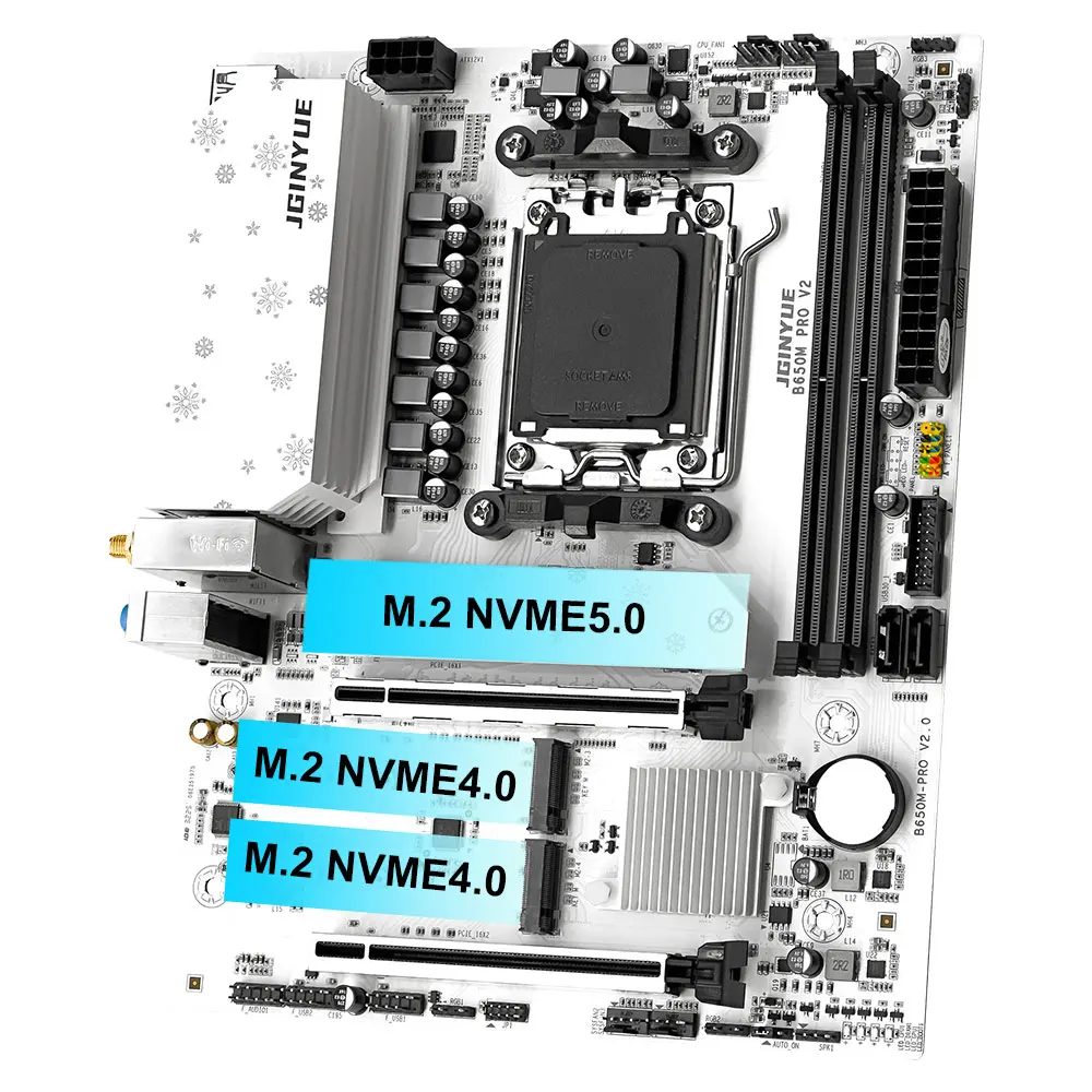 JGINYUE B650M PRO V2 Motherboard Supports AMD AM5 Ryzen 7000/8000