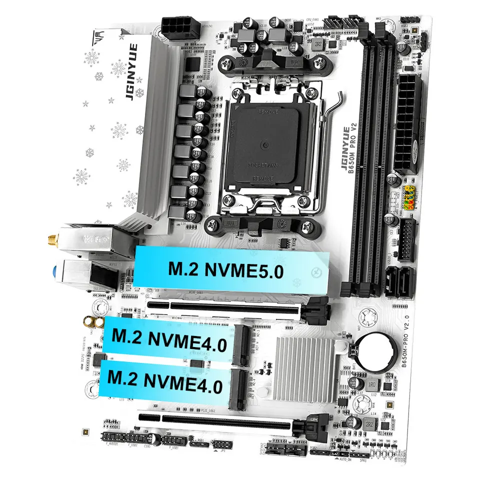 JGINYUE B650M PRO V2 Motherboard Supports AMD AM5 Ryzen 7000/8000