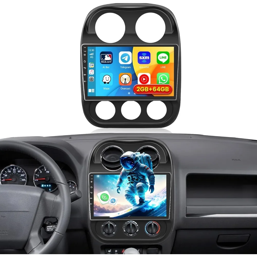 

Android Car Radio 10inch IPS Touchscreen 5Ghz WiFi 4Core 64GB Wireless Carplay Android Auto Bluetooth GPS Backup Camera