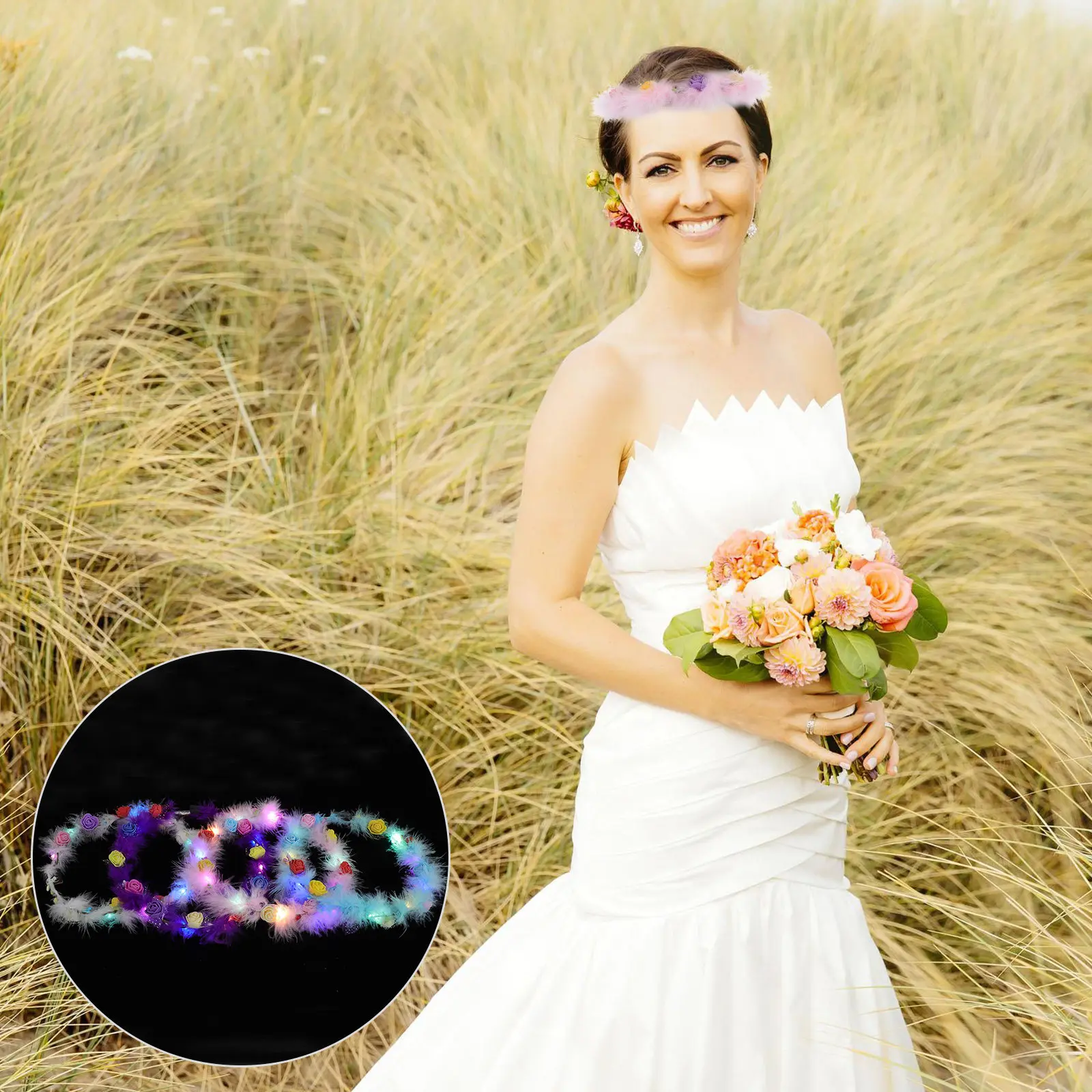 

8Pcs Glowing Headband ABS Lightweight Party Headdress for Carnival Costume Festival Photo Shoot Glow Hair Accessory