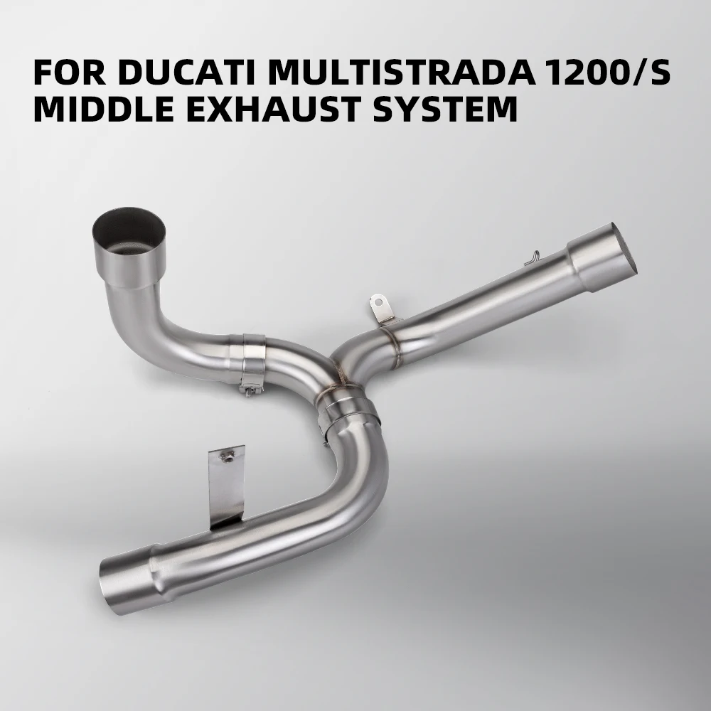 

For Multistrada 1200 / S 2010 2011 2012-2014 MTS 1200 Escape Decat Pipe Motorcycle Exhaust Link Pipe Catalyst Delete Pipe