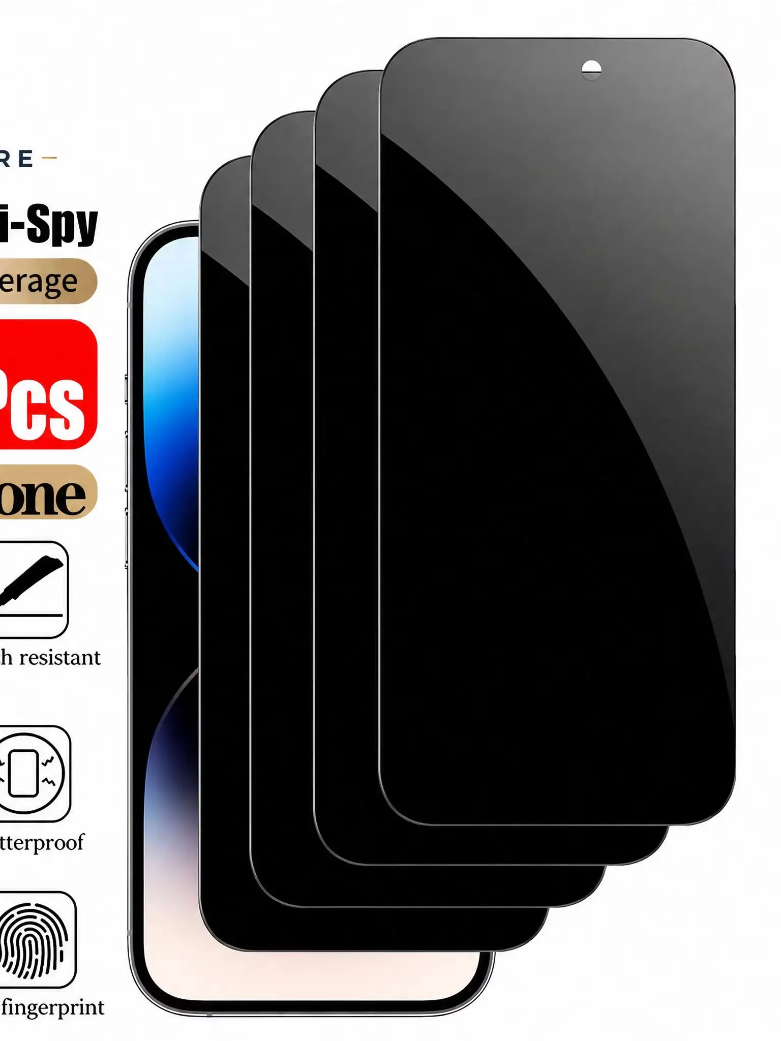 Sichtschutz-Displayschutzfolie für iPhone 18 Pro Max, Anti-Spy-Glas für iPhone 17 16 15 14 13 12 11 Pro Max, Sichtschutzfolie für iPhone 18 Pro