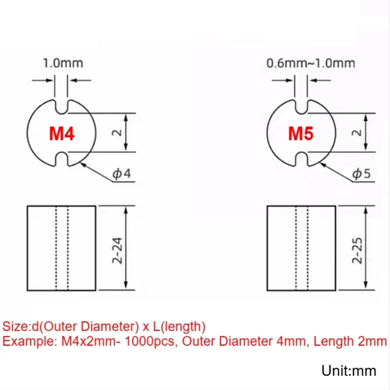 1000pcs Diameter M4 M5 Nylon Black LED Light Fixed Seat Lamp Head Fixing Spacer Double Pit Isolation Column Light Base Support
