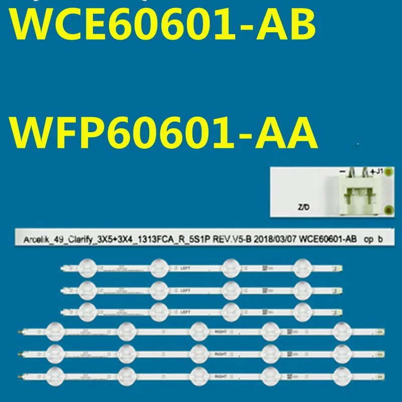 6PCS LED Strip For Ar celik_49_Cla rity_3X5+3X4_1313FCA_R L_5S1P WFP60601-AA B49L8752 B49L8840 49VLX6000 49VLX6950 49VLX7010