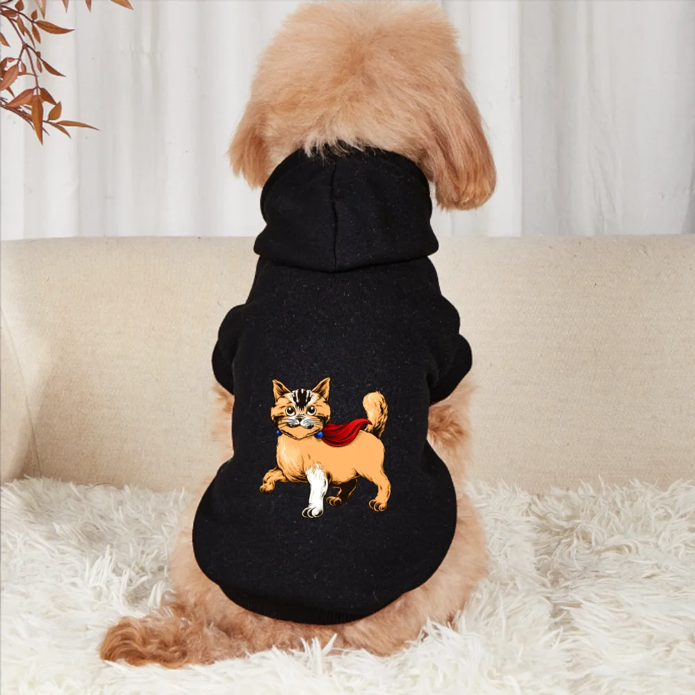 1pc  Cartoon dog print red pet Hoodie  sweatshirt , Printed 