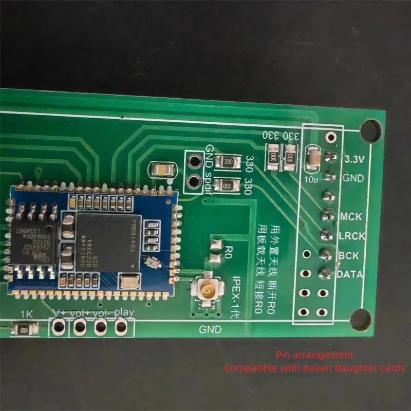 1 قطعة GHXAMP لجهاز استقبال لوحة فك التشفير Qualcomm QCC3084 Bluetooth 5.4 مع دعم aptX HD وLDAC وIHDC