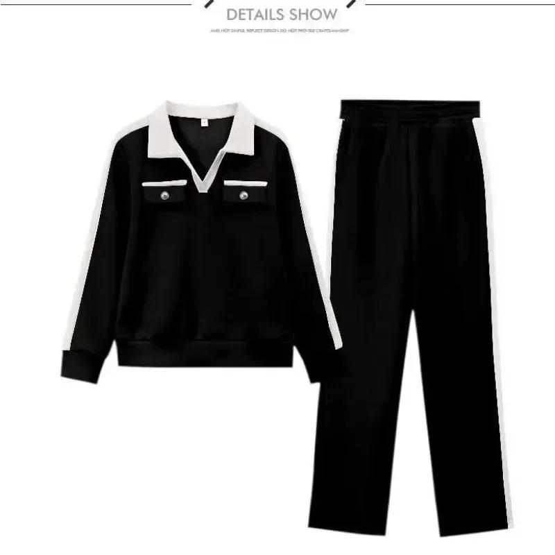 

Осенняя одежда, модный женский костюм-двойка для пожилых людей среднего возраста, повседневный спортивный костюм для мам среднего возраста