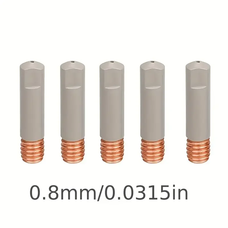 5 Stück, MB-15AK/14AK Schweißkontaktspitzen mit Schutzbeschichtung, 25mm M6 Gasdüse, 0,8mm-1,2mm MIG-Schweißbrenner, Schweißwerkzeugteile – Detail 5