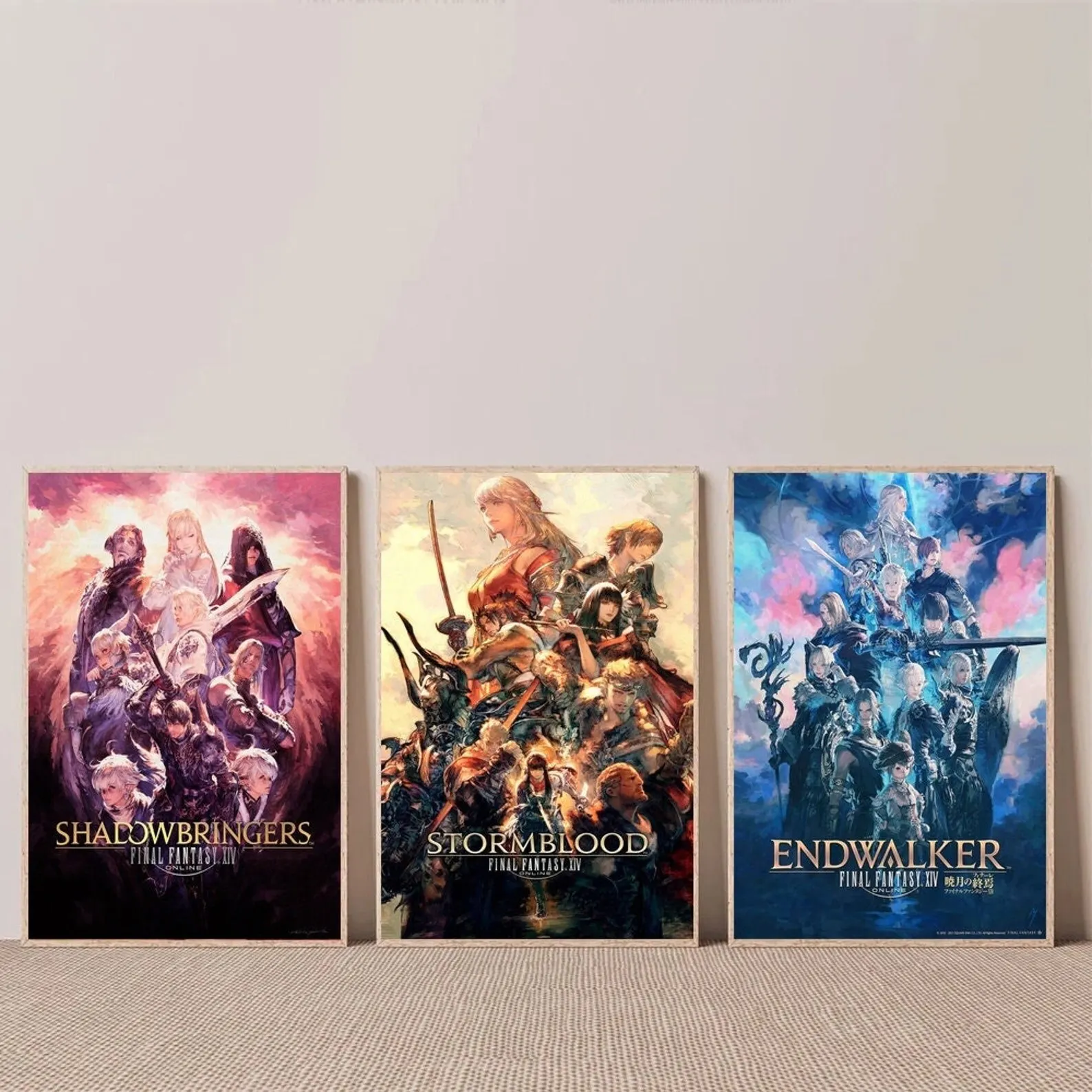 Final Fantasy XIV-Póster en lienzo de juego de dibujos animados, pintura artística de pared para decoración del hogar y la sala de estar