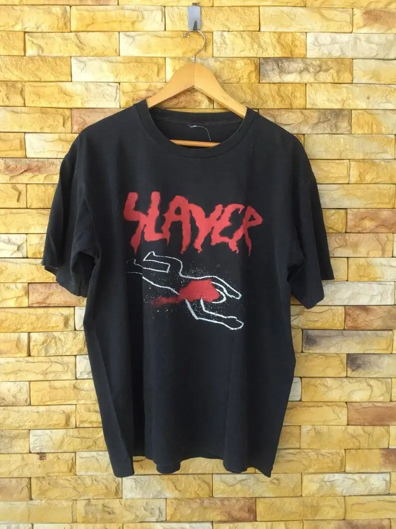 Reprinted 90s slayer band shirt do not cross slayer album, unisex full sizes