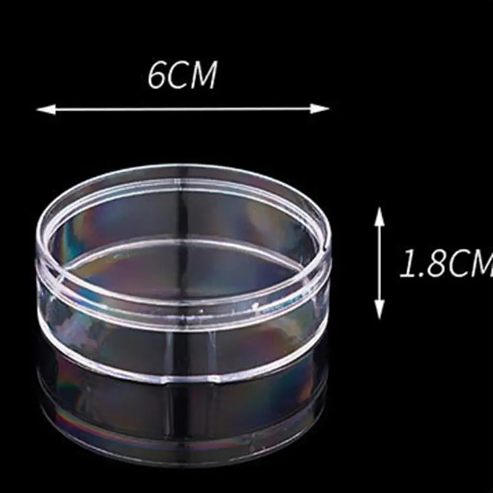 Makeup Powder Puff Box Clear Empty Stackable Waterproof Storage Plastic Round Shaped Air Cushion Box