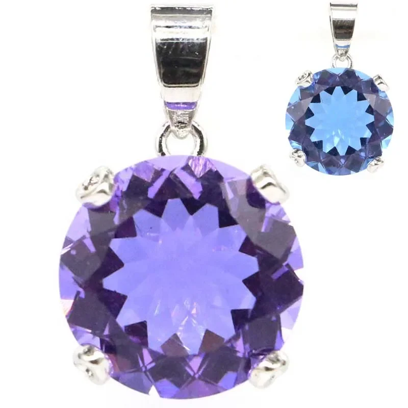 Buy 2 Get 1 Free 5g Real 925 Solid Sterling Silver Pendant Rhodolite Garnet Zultanitel Alexandrite Topaz Mystic Topaz