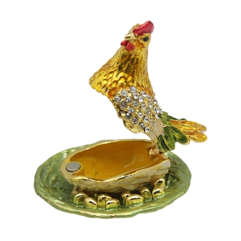 Fengshui Hens Laying Eggs Metal Sculpture Chinese Wealth Prosperity Decorative Ornament for Home and Office Desk Decors