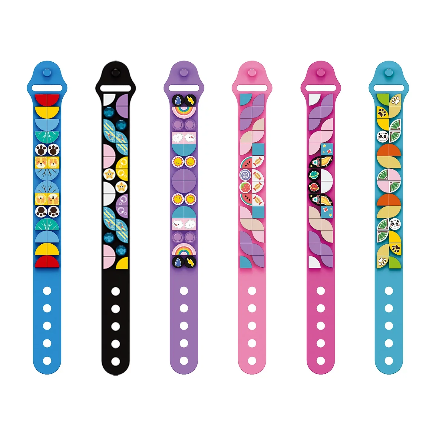 2023 nouveau bricolage DOTS Go Team! blocs de construction jouets 41900 41901 41902 41903 41911 41912 Bracelet en Silicone dessin animé cadeau de fête des enfants
