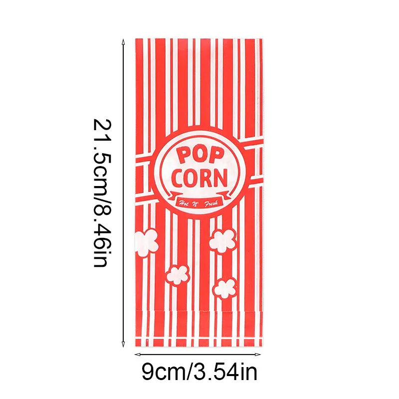20/50 قطعة أكياس الفشار الخدمات الفردية ورقة الفشار الغذاء حقيبة حفل زفاف الفشار بار وجبة خفيفة هدية حزم الفيلم اللوازم الليلية