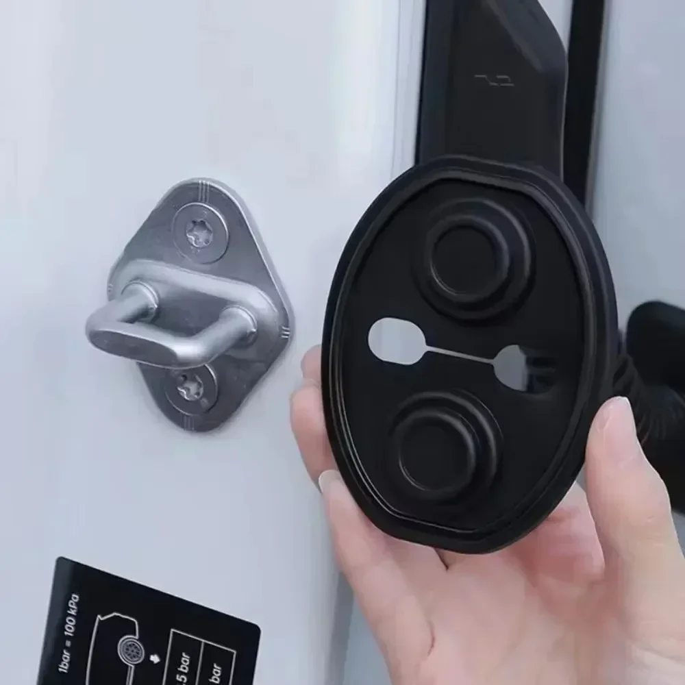 Car Door Lock Protection Pad Silicone Noise Reduction Shock Absorption Door Lock Cover Universal Door Lock Silicone Sleeve