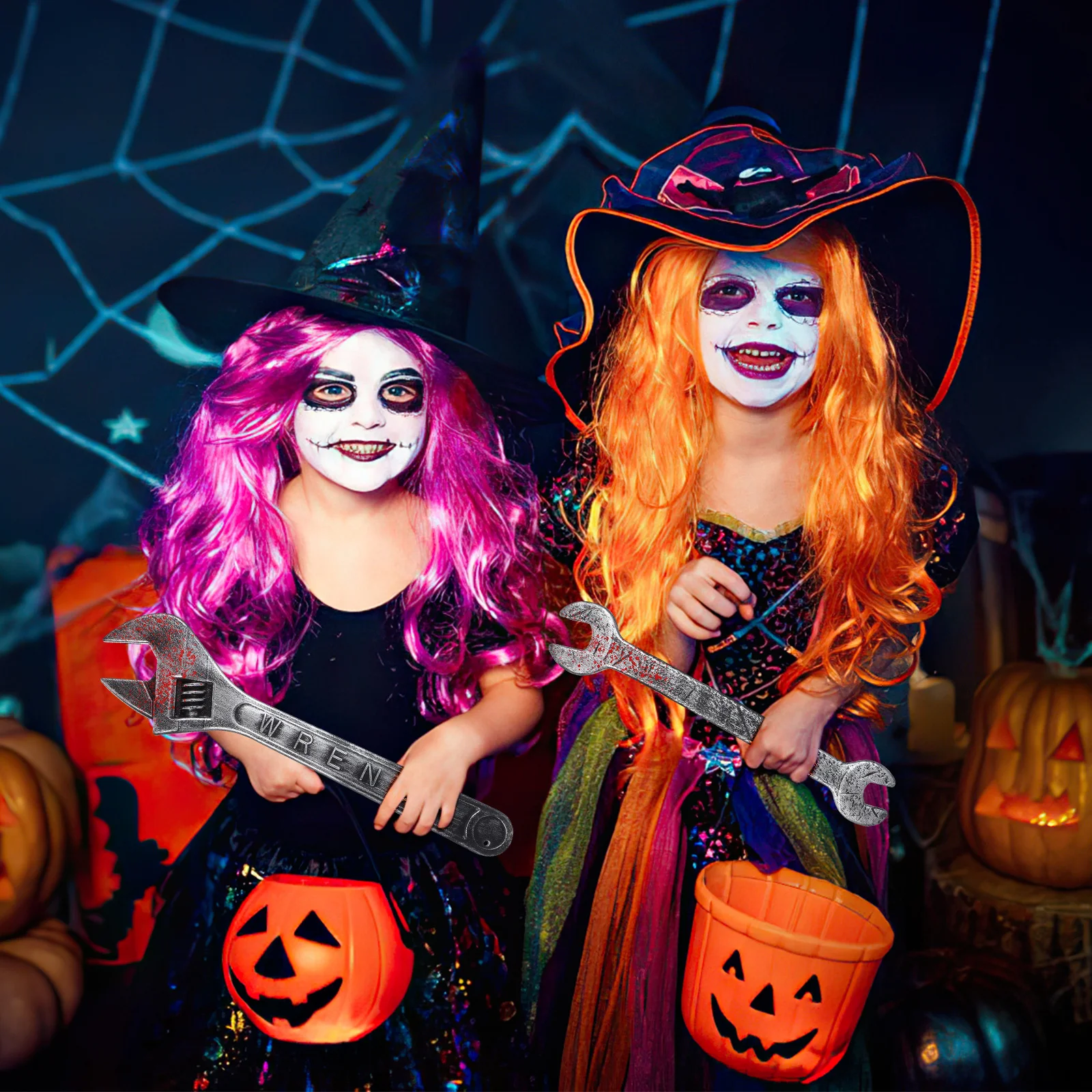 Clé sanglante simulée, accessoire pour décoration d'halloween, maison hantée, fête, cour, décoration effrayante, fausse clé, outil délicat, 2 pièces