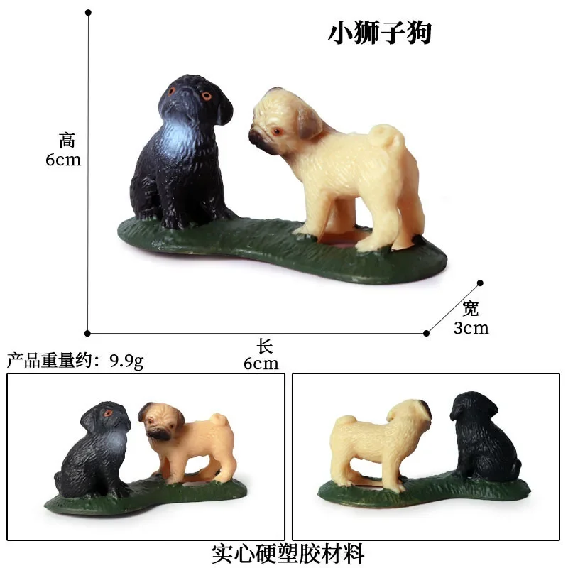 모형 애완견 요정 정원 액션 피규어 동물 모델 귀여운 강아지 미니 사자 강아지 모래색 금발 어린이 장난감