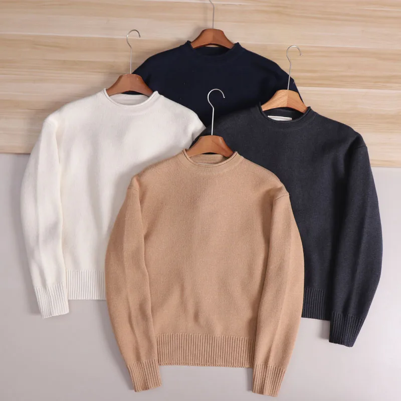 

Мужской свитер из длинноворсового хлопка Nordic Sle Thiened, вязаный, повседневный, свободный крой, осенне-зимний, модный, с открытыми плечами