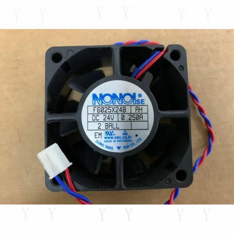 

Y+ 1pcs for NONOI F6025X24B AH DC24V 0.25A 6025 60MM fan 2PIN