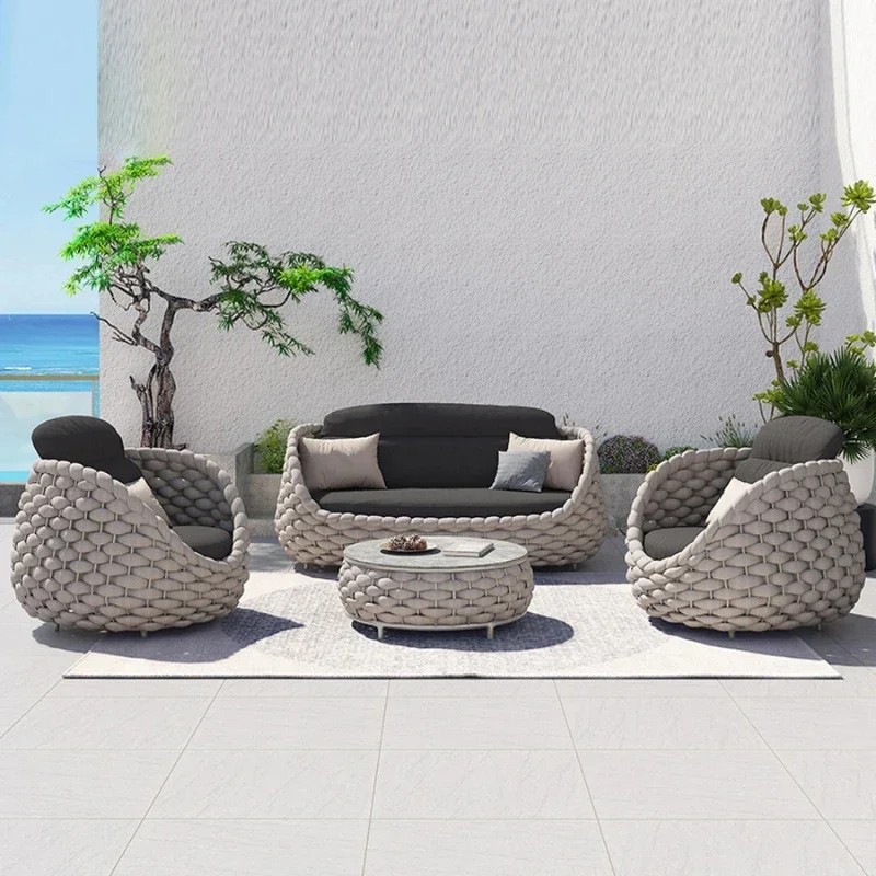 Simple Nordic Rattan Chair Modern Lounge Designer Hotel Rattan Chair Modern Balcony Fauteuil Rotin Space Saving Furniture