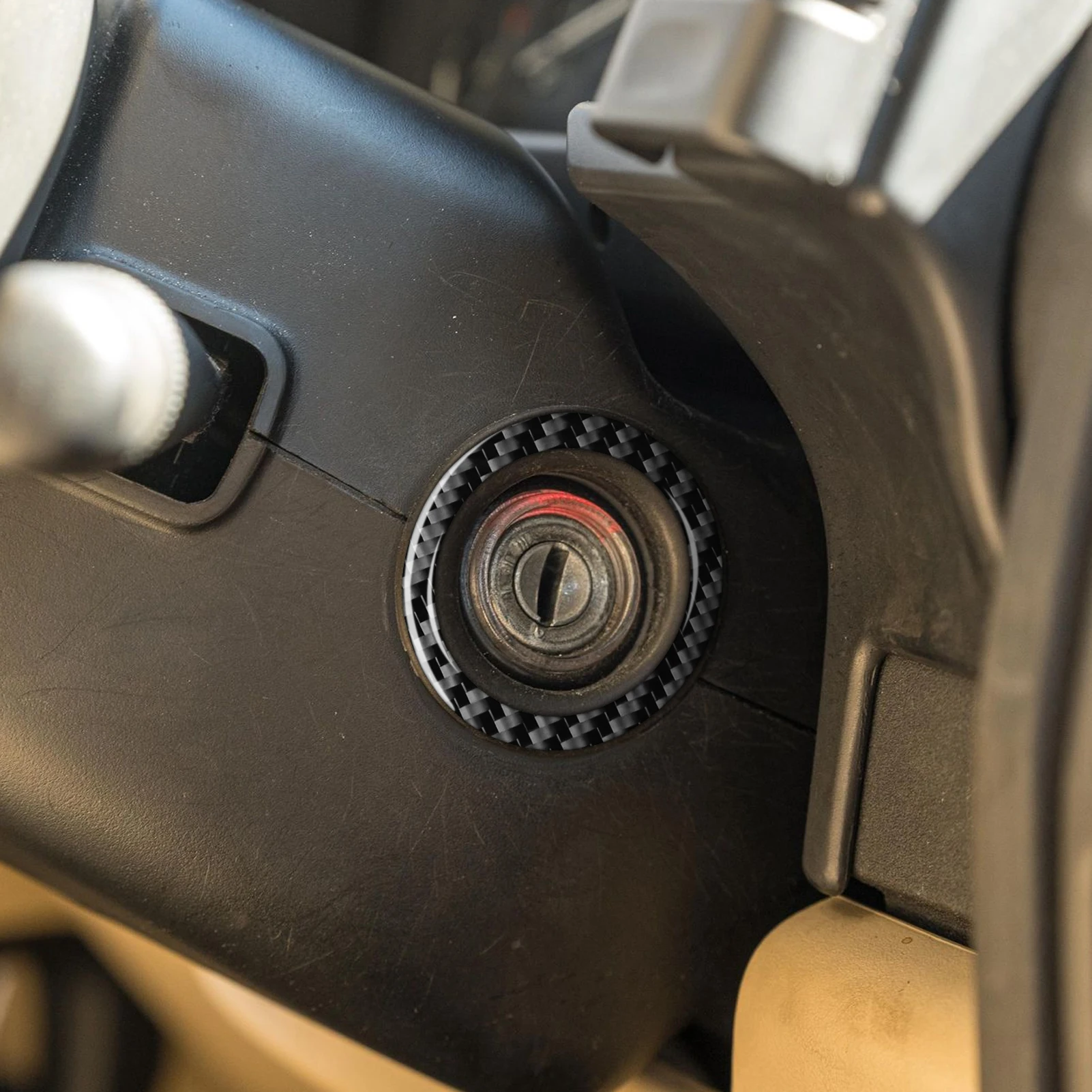 For Land Rover Discovery 1994 1995 1996 1997 1998 1999 2000 2001 2002 2003 2004 Real Carbon Fiber Ignition Trim Ring